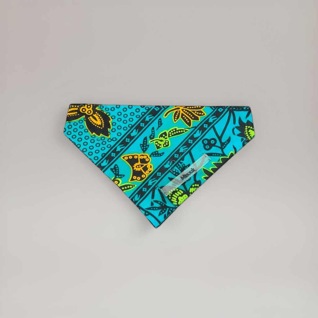 Bandana indiana bleu Interchangeable pour collier MISOUK