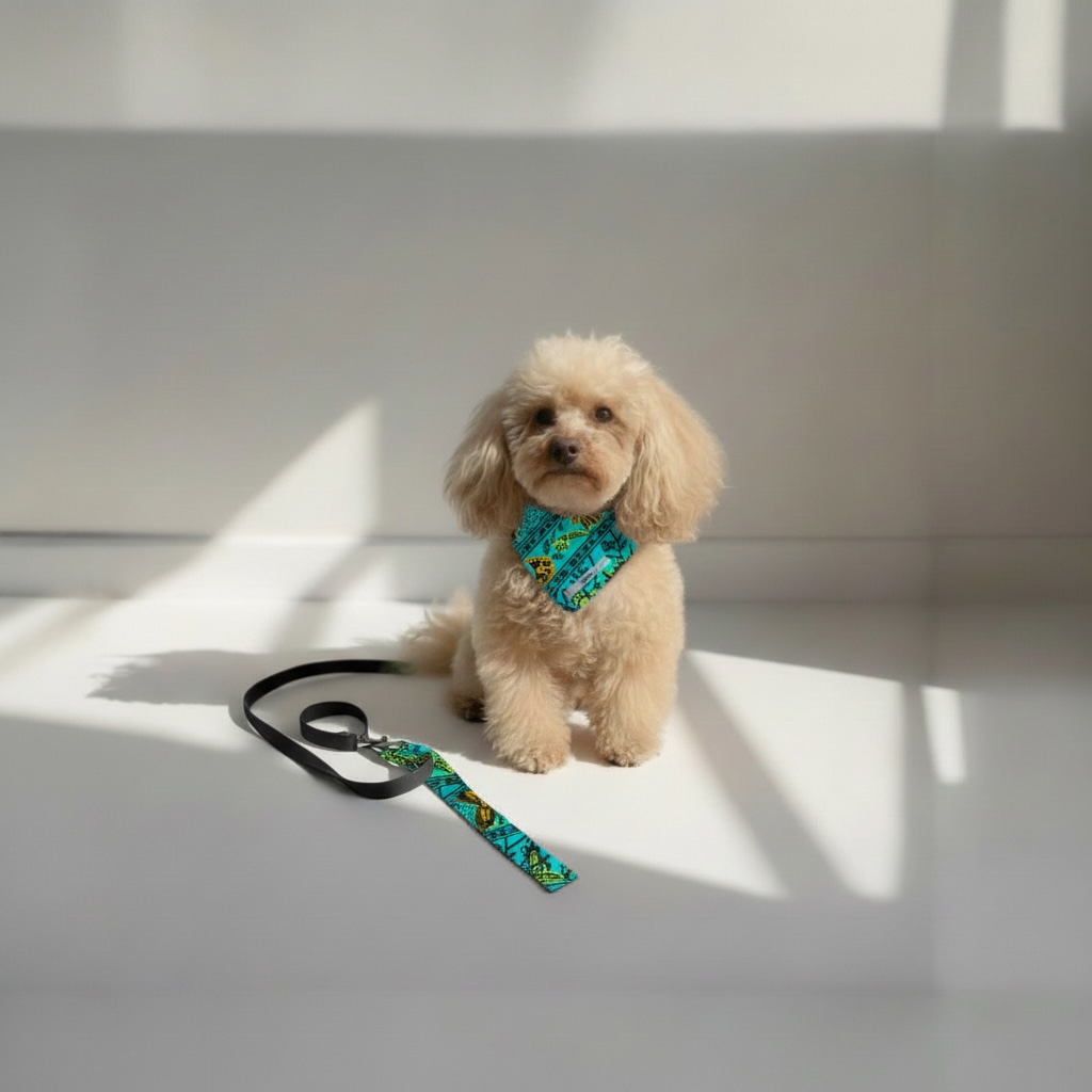 Bandana indiana bleu Interchangeable pour collier MISOUK